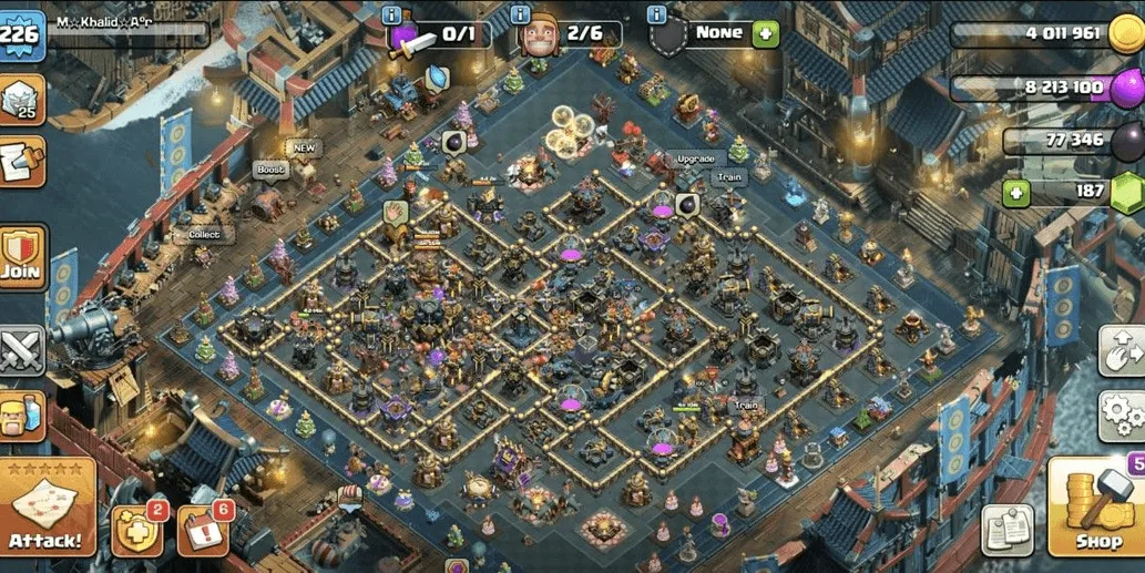 COC546 TH17 DEFENSE AND STRONG TROOPS HEROES 100 100 80 50 HIGH PETS EQUIPMENT 2506 TROPHIES (G)